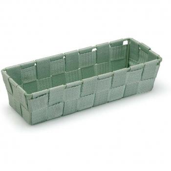 Cesta Versa Rectangular Verde Textil 10 x 6 x 25 cm