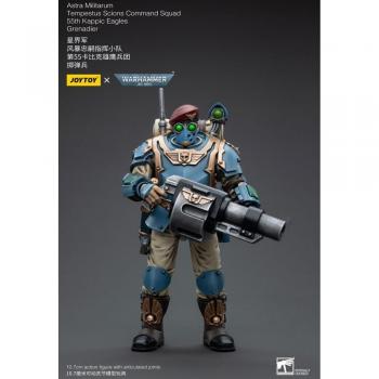 Figura de colección Warhammer 40k Astra Militarum Tempestus Scions Command Squad 55th Kappic Eagles Grenadier 1/18, altura 12 cm