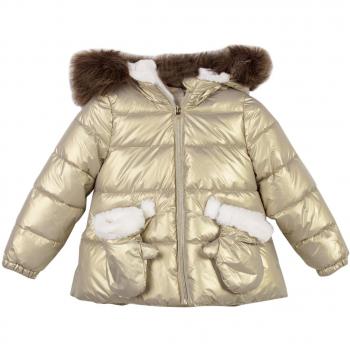 Catimini Doudoune Avec Gants Pour, Abrigo para Niñas, Dorado