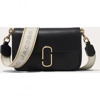 The J Marc Soft Shoulder Bag by Marc Jacobs, Cross Body Bags, female, Black, Size: ONE Size