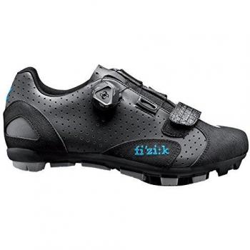 FIZIK Damen-MTB-Schuh 'M5B Donna' Obermaterial: Microtex Laser Perforated / Anti Scratch Leder, Laufsohle: Carbon verstärktes Nylon, Innensohle: fi'zi:k Cycling Insole, Verschluss: Boa IP1 System, Gewicht: 305g, anthracite/white, Gr. 38,5
