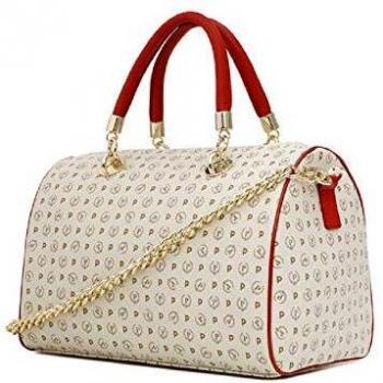 BORSA DONNA POLLINI BAULETTO TAPIRO AVORIO/ROSSO TE8411 CO