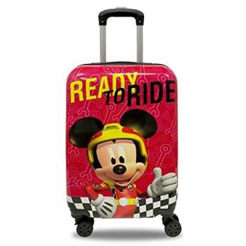 Maleta Trolley para niño Disney Mickey Mouse Equipaje de Mano Spinner 4817, Rojo, Talla única,