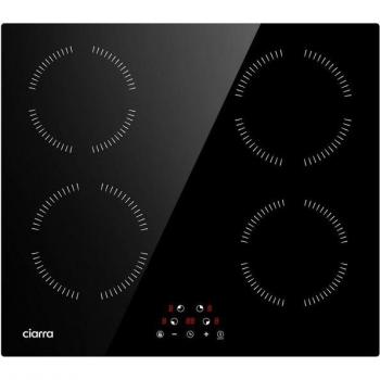 Placa de Inducción 4 Fuegos 59 cm con Seguridad Infantil y Temporizador Ciarra CD4BIH-A