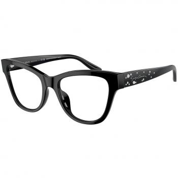 Gafas Recetadas para Mujer Giorgio Armani AR 7260BU 5001 Acetato Negro Transparente Estilo Cat Eye Tamaño 53