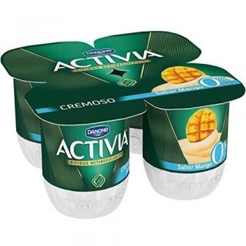 Activia Cremoso Sabor Mango 0% M.G. 4x120 g