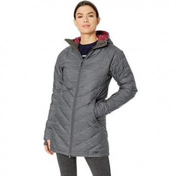 Outdoor Research emeralda Down Women 's Parka, Color Negro, tamaño Small