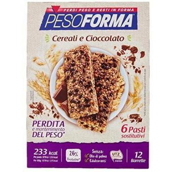 Pesoforma Barritas de Cereales y Chocolate 12x31g