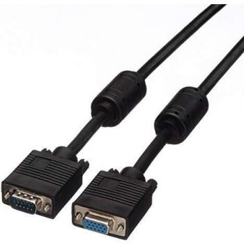 ROLINE Cable VGA HD15 macho - hembra con núcleo de ferrita 2m