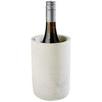 Enfriador de botellas ELEMENT de cemento gris, Ø 12/10 x 19 cm, con base no rayante