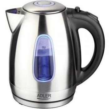 Adler AD1223 Hervidor de Agua Eléctrico de Acero Inoxidable, 2000W, 1,7 Litros