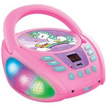 Lexibook Unicornio Reproductor CD Bluetooth/USB con Luces