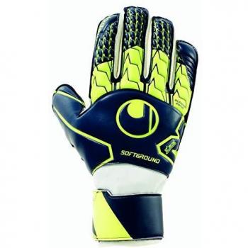 uhlsport Unisex - Adulto Soft RF Guantes de Portero, Guantes de fútbol, Marine/Fluo Amarillo/Blanco, 5.5