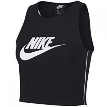 NIKE W NSW HRTG Tank Camiseta sin Mangas, Mujer, Black/White/White, S