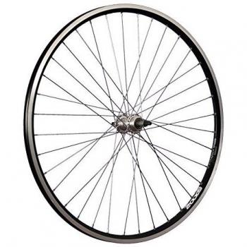 Rueda trasera de bicicleta de 28 pulgadas Ryde ZAC2000 con juego de piñones de 5-8 velocidades en color negro.