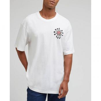 Camiseta Lee Loose manga corta en colores blanco, crema y rosa - Talla XL