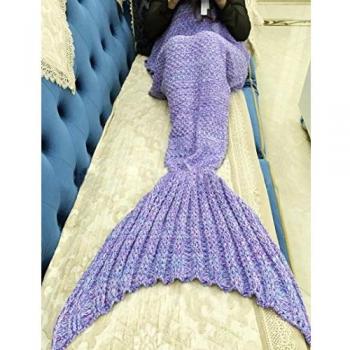 YOWAO Manta de Cola de Sirena, Escamas de Pescado Patrón Suave Todas Las Temporadas Mantas para Dormir