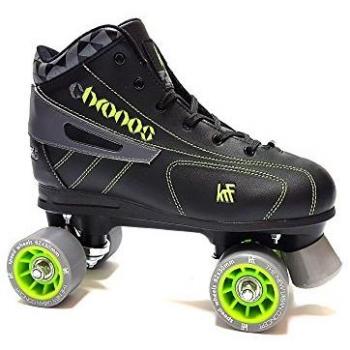 KRF Hockey Chronos Patines en Paralelo, 4 Ruedas, Hombre, Color Gris/Negro/Verde, Talla 29