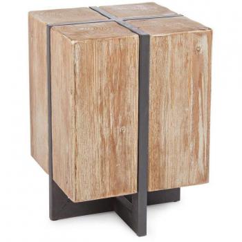 Taburete Industrial Garrett 45 cm de Madera y Metal