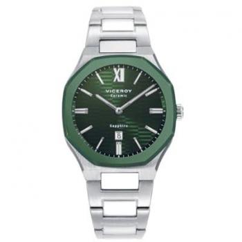 Reloj Viceroy Laura Escanes Mujer - Caja de Acero, Bisel Cerámica Verde y Cristal Zafiro