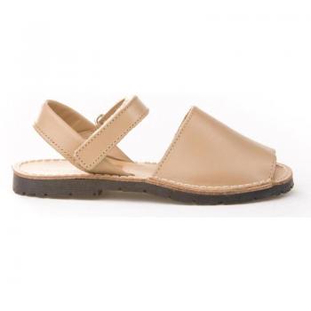 Sandalias Avarcas Angelitos para Niña y Niño Fabricadas en Piel Modelo 202 Color Camel