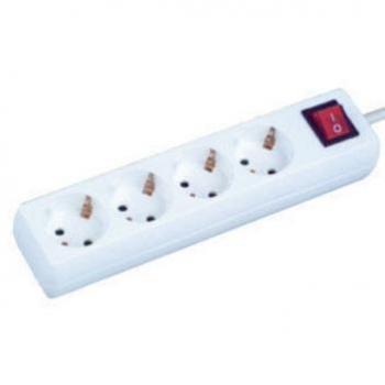 Base múltiple 4 tomas con interruptor luminoso 3 mts - Electro DH 36.225/3