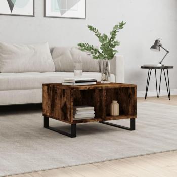 Mesa de centro madera contrachapada 60x50x36,5 cm Blanco y Negro vidaXL - Mesita de Salón o Comedor o Auxiliar Mesa de Café Meuble Salón