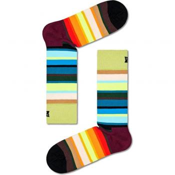 Happy Socks - Calcetín corto estampado Stripe verde multicolor - Talla 36-40