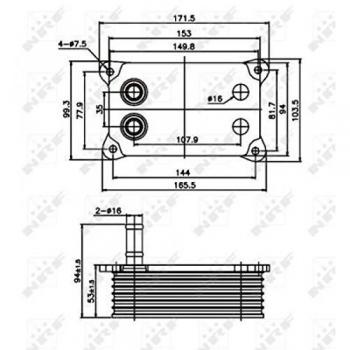Radiador de aceite motor EASY FIT NRF 31071