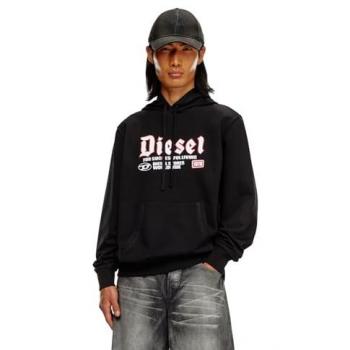 Sudadera con Capucha Diesel S Ginn K45 para Hombre, Regular Fit, Color Negro