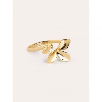 Pendiente Suelto Aro Singularu Mini Oval Plata Baño Oro