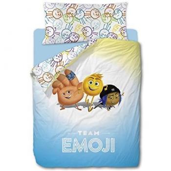 The Emoji Movie Juego Sábanas para Cama, Algodón-Poliéster, Multicolor, Individual, 200x90x25 cm, 3 Unidades