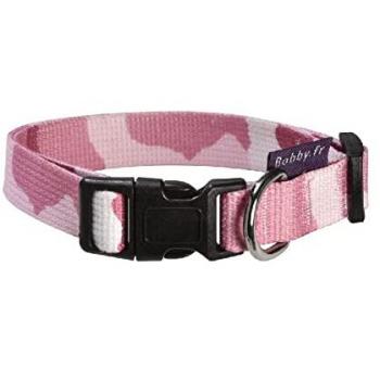 Collar para Perro de Nailon Duradero Camuflaje Rosa, Ajustable y Lavable a Máquina 25-40 x 1,6 cm