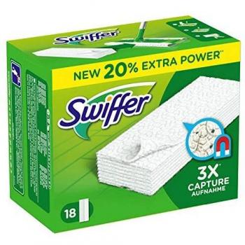 Swiffer Mopa para suelos secos, paquete de recambio, 18 unidades