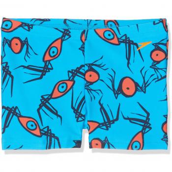 Speedo Loco Burst Essential Allover Pantalones Cortos de Agua, Bebé-Niños, Azul Marino/Naranja Vivo, XL