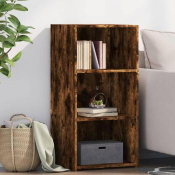 Aparador de madera de ingeniería roble ahumado 45x41x93 cm Marrón