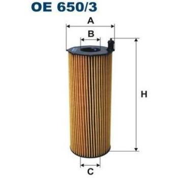 filtron filtro de aceite, oe650/3