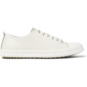 CAMPER Twins Men's Casual Shoes in Grey/White/Beige, Size 41, Smooth Leather