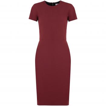 Victoria Beckham Women's Mahogany Sheath T-Shirt Dress Size 10