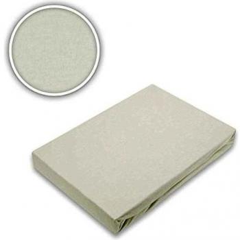 Exklusiv heimtextil - Sábana bajera ajustable de punto de algodón con contorno elástico, algodón, Blanco, 90 - 100 x 200 cm