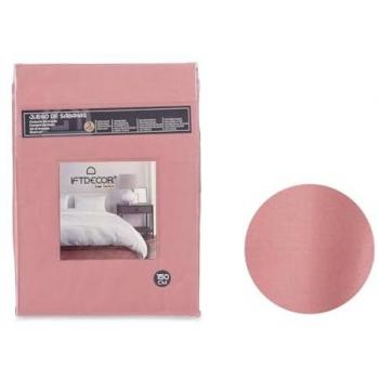 Juego de Sábanas Rosa para Cama de 150 cm - 3 Piezas