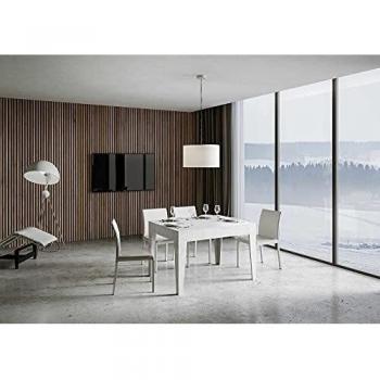 Mesa extensible 90x120/180 cm Cico blanca espatulada