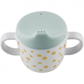 Done by deer 10702 - Taza de aprendizaje con diseño happy dots, color azul