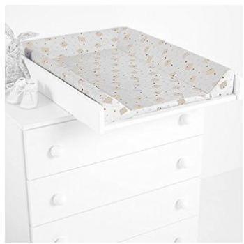Micuna CP-1199 Plus 2 - Cambiador con tapizado osos corazones, color blanco y beige