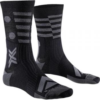 X-Socks Calcetines Crew Gravel Perform Merino Unisex adulto, color Black/Charcoal, talla 42-44