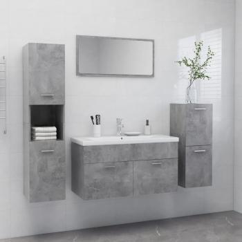 Conjunto de muebles de baño de aglomerado de hormigón gris
