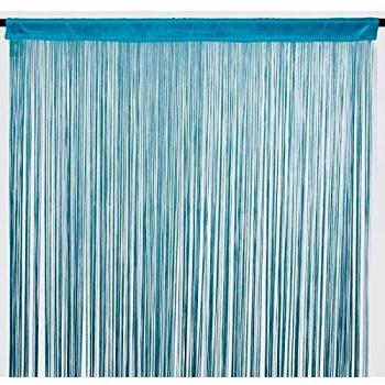 Cortina de alambre FILOU - THE DECO FACTORY - 90 x 200 cm - Azul - Liso - Interior - Bolsillo para barra