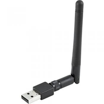 Adaptador USB WLAN Telestar 150MBit/s, Compatible con IEEE 802.11n/b/g, Negro