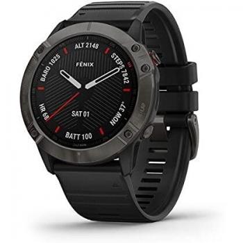 Garmin Fenix, Unisex-Adult, Gris Carbón con Revestimiento DLC, L