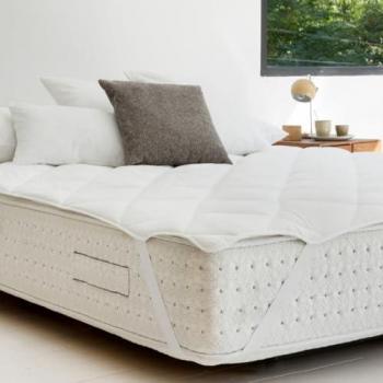 Topper Protector de Colchón Naturals 400g - Antibacteriano, Transpirable y Confortable - Cama 135 cm - Fabricado en España